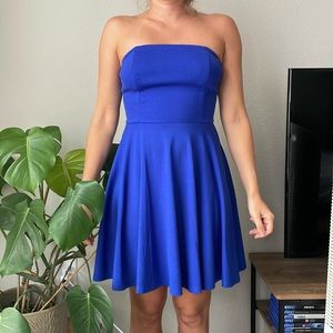 Lulu’s Strapless Royal Blue Dress - Small